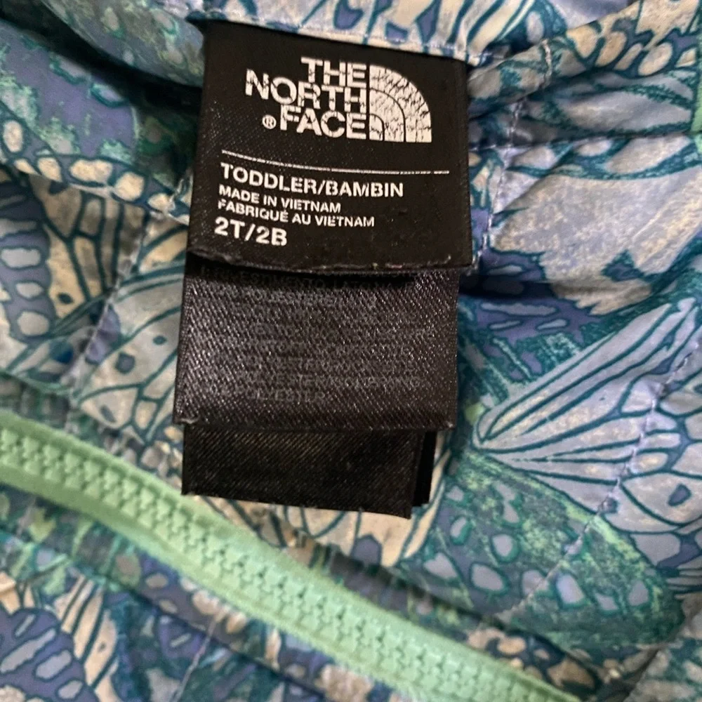 The North Face Kids Floral Blue & Teal Puffer Jacket